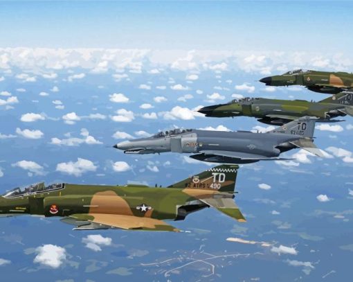 McDonnell Douglas F 4 Phantom II Planes Diamond Paintings