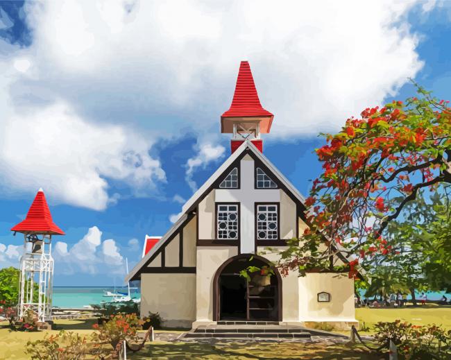 Notre Dame Auxiliatrice De Cap Mauritius Diamond Paintings