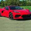 Red Corvette Stingray Diamond Paintings