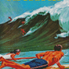 Retro Hazaii Surfers Poster Diamond Paintings