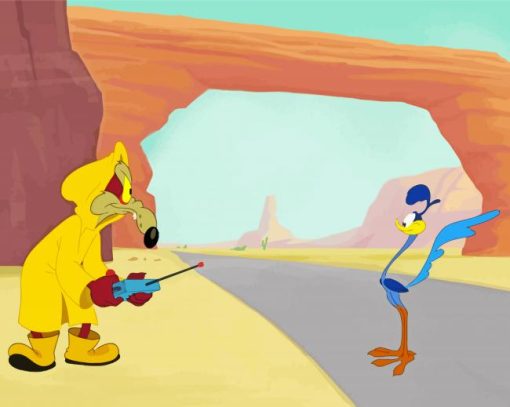 Roadrunner And Coyote Cartoon Diamond Paintings