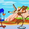 Roadrunner And Coyote Diamond Paintings