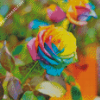 Beautiful Rainbow Rose Diamond Paintings