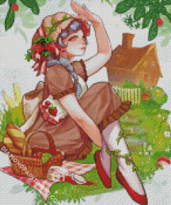 Aesthetic Cottagecore Girl Art Diamond Paintings