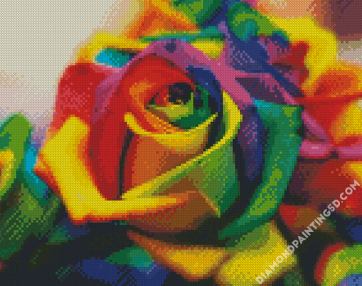 Beautiful Colorful Rose Diamond Paintings