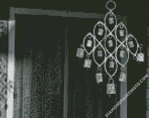 Black And White Old Wind Chimes Diamond Paintings