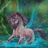 Horse With Wings In Water Diamond Paintings