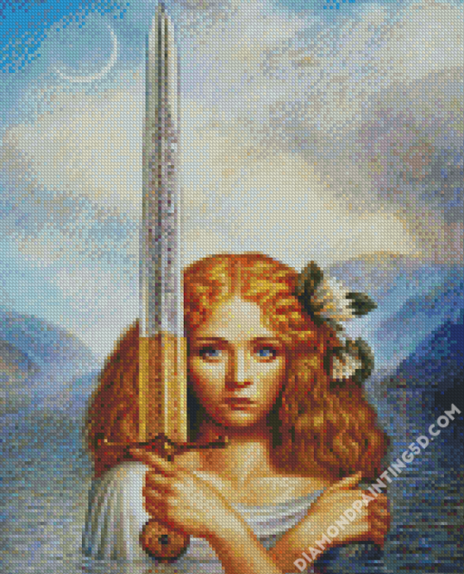 Lady Of The Lake With Excalibur Diamond Paintings