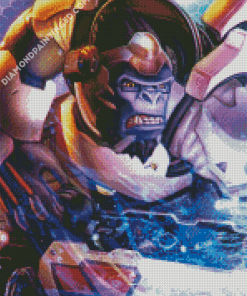 Overwatch Winston Gorilla Character Diamond Paintings