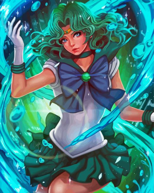 Sailor Neptune Japanese Character Diamond Paintings