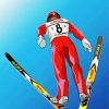 Ski Jump Art Illustration Diamond Paintings