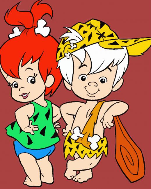 Pebbles And Bamm Bamm Show Diamond Paintings