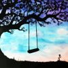 Tree Swing Silhouette Diamond Paintings