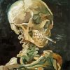 Van Gogh Skeleton Smoking Cigarette Diamond Paintings