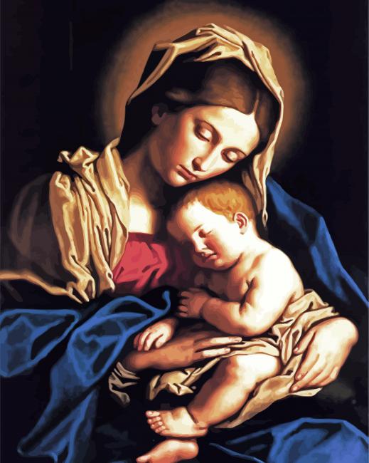 Aesthetic Blessed Mother Diamond Paintings