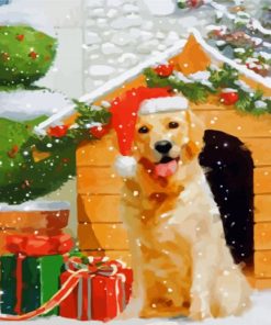 Aesthetic Dog Christmas Diamond Paintings