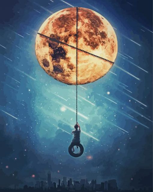 Aesthetic Moon Swing Diamond Paintings