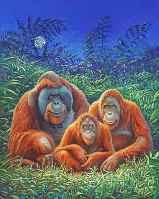 Aesthetic Orangutans Diamond Paintings