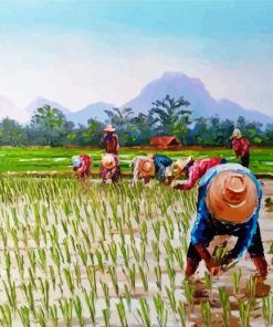 Aesthetic Rice Field Diamond Paintings