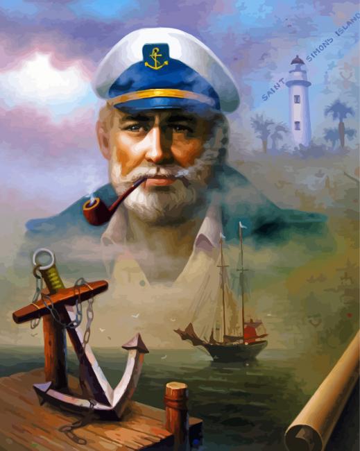 Aesthetic Sea Captain Diamond Paintings