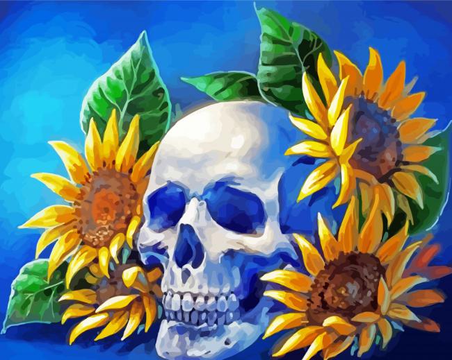 Aesthetic Skull Sunflower Diamond Paintings