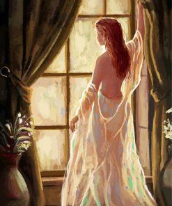 Aesthetic Woman In Window Art Diamond Paintings