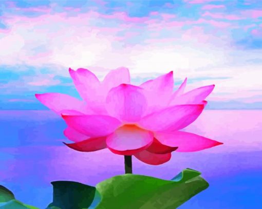 Aesthetic Pink Lotus Blossom Diamond Paintings