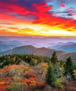 Aesthetic Sunset Appalachian Mountains Diamond Paintings