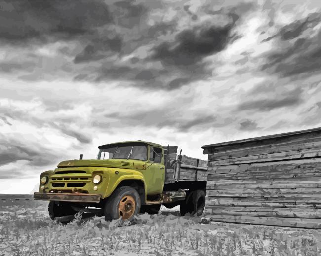 Aesthetic Truck In Desert Diamond Paintings