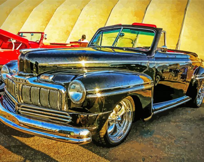 Black Old Mercury Convertible Diamond Paintings