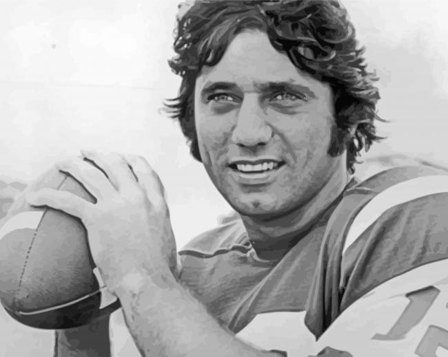 Black And White Joe Namath Diamond Paintings