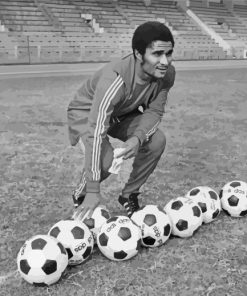 Black And White Eusebio Da Silva Diamond Paintings