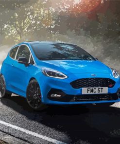 Blue Fiesta Car Diamond Paintings