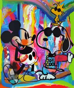 Colorful Snoopy And Mickey Mouse Diamond Paintings