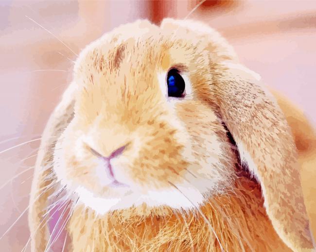 Cute Brown Female Bunny Diamond Paintings