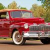 Red Vintage Mercury Convertible Diamond Paintings