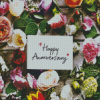 Happy Anniversary Flowers Diamond Paintings