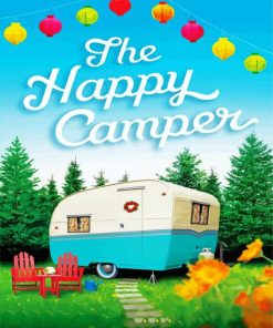 Happy Camper Poster Diamond Paintings