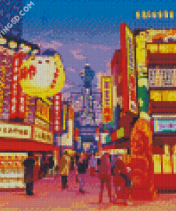 Japan City Illustration Diamond Paintings