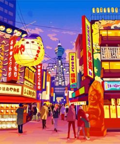 Japan City Illustration Diamond Paintings