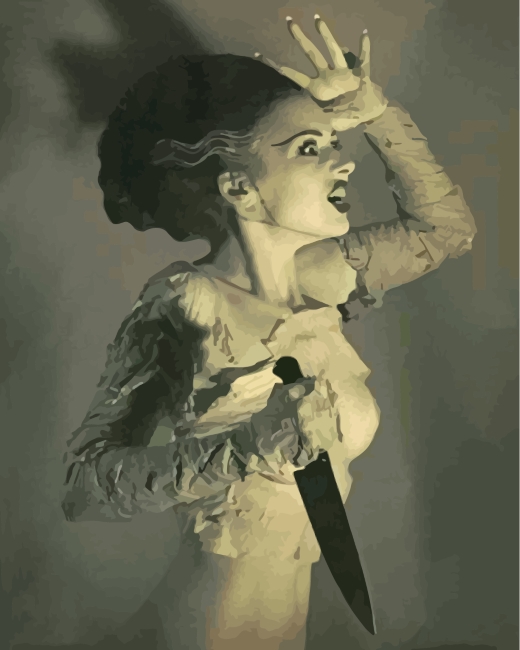 Monochrome Bride Of Frankenstein Diamond Paintings