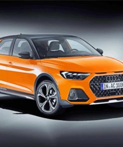 Orange Car Audi A1 Diamond Paintings