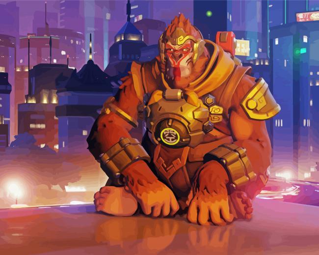 Overwatch Winston Game Character Diamond Paintings