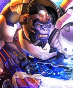 Overwatch Winston Gorilla Character Diamond Paintings