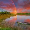 Rainbow Sunset Landscape Diamond Paintings