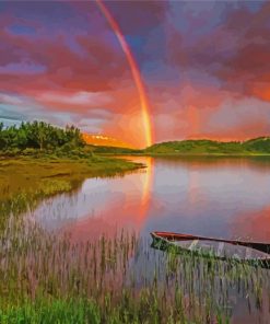 Rainbow Sunset Landscape Diamond Paintings