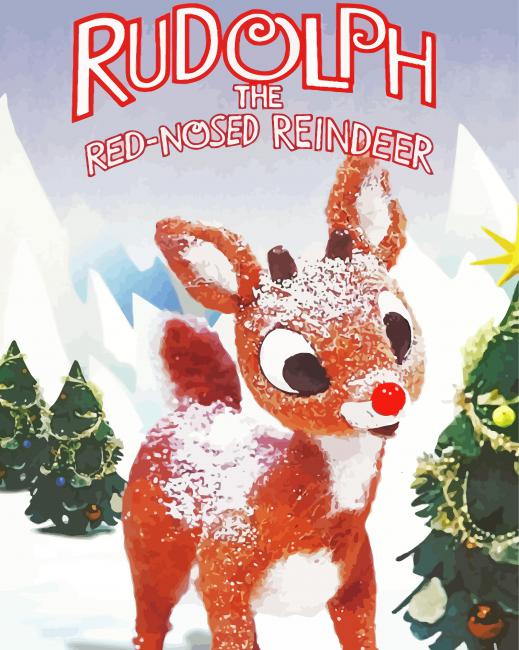 Rudolph The Red Nose Reindeer Diamond Paintings