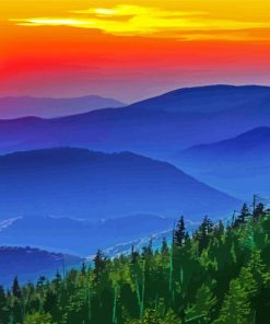 Sunset Appalachian Mountains Diamond Paintings