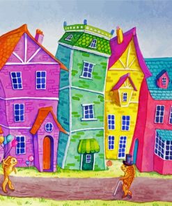 Whimsical Houses Diamond Paintings