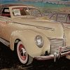 White Vintage Mercury Convertible Diamond Paintings